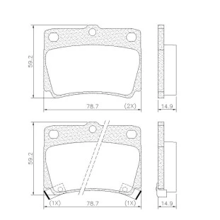 Pastilha de Freio Mitsubishi Montero 1998 a 2004 - Traseiro - LonaFlex