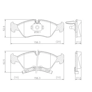 Pastilha de Freio Chevrolet Meriva 2003 a 2012 - Dianteiro - LonaFlex