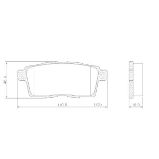 Pastilhas de Freio Ford Edge 2009 a 2018 - Traseiro - Fras-le