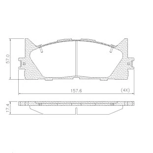 Pastilhas de Freio Toyota Camry 2007 a 2020 - Dianteiro - Fras-le