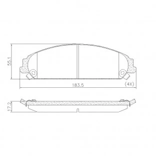 Pastilhas de Freio Chrysler 300c 2007 a 2010 - Dianteiro - Fras-le