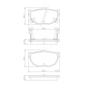 Pastilhas de Freio Jac Motors J5 2012 a 2016 - Traseiro - Fras-le