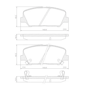 Pastilhas de Freio Kia Optima 2015 a 2016 - Dianteiro - Fras-le