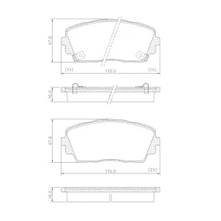 Pastilhas de Freio Kia Picanto 2011 a 2018 - Dianteiro - Fras-le