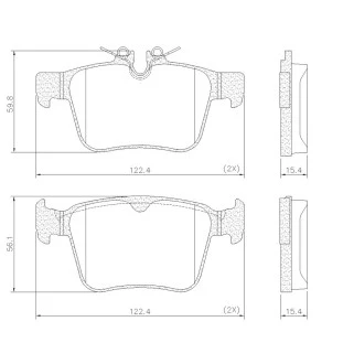 Pastilhas de Freio Volvo Xc90 2016 a 2021 - Traseiro - Fras-le