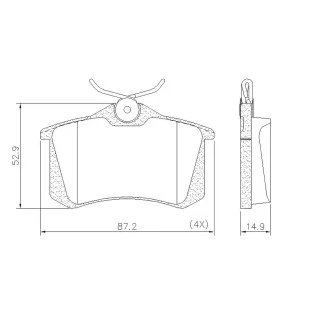 Pastilhas de Freio Seat Ibiza 1995 a 1996 - Traseiro - Fras-le