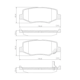Pastilhas de Freio Jeep Wrangler 2007 a 2011 - Traseiro - Fras-le