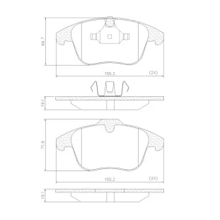 Pastilhas de Freio Citroen C5 2009 a 2010 - Dianteiro - Fras-le