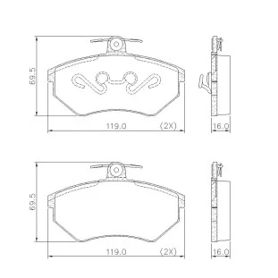 Pastilhas de Freio Seat Ibiza 1995 a 1996 - Dianteiro - Fras-le
