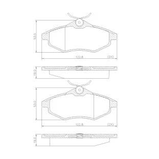 Pastilhas de Freio Citroen C3 2003 a 2012 - Dianteiro - Fras-le