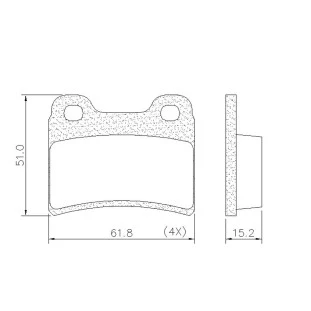 Pastilhas de Freio Volkswagen Parati 1997 a 2010 - Traseiro - Fras-le