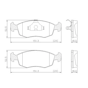 Pastilhas de Freio Ford Escort 1993 a 1996 - Dianteiro - Fras-le
