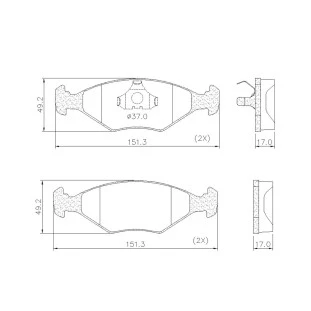 Pastilhas de Freio Fiat Siena 1998 a 2006 - Dianteiro - Fras-le