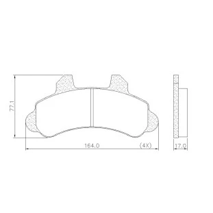 Pastilhas de Freio Ford F1000 1990 a 1994 - Dianteiro - Fras-le