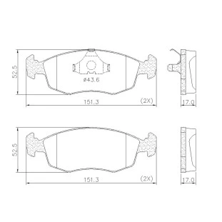 Pastilhas de Freio Fiat Uno 1994 a 1996 - Dianteiro - Fras-le