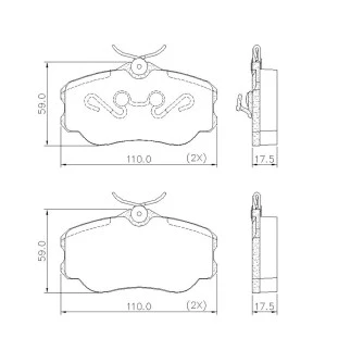 Pastilhas de Freio Volkswagen Gol 1989 a 2000 - Dianteiro - Fras-le