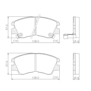 Pastilhas de Freio Mitsubishi L300 1995 a 1999 - Dianteiro - Fras-le