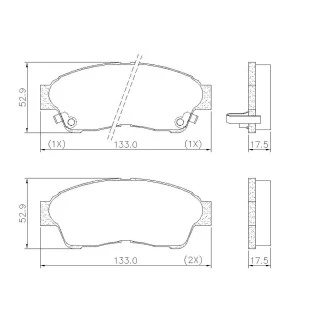 Pastilhas de Freio Toyota Camry 1993 a 2006 - Dianteiro - Fras-le