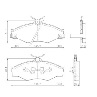 Pastilhas de Freio Toyota Hilux 2006 a 2015 - Dianteiro - Fras-le