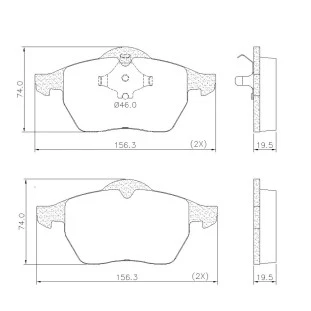 Pastilhas de Freio Volkswagen Passat 1999 a 2000 - Dianteiro - Fras-le
