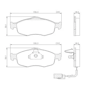 Pastilhas de Freio Ford Mondeo 1995 a 2000 - Dianteiro - Fras-le