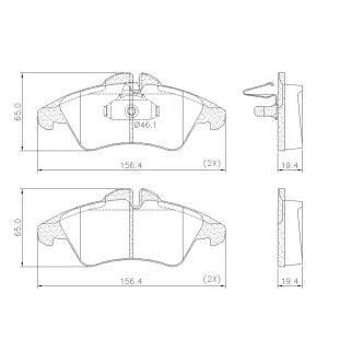 Pastilhas de Freio Mercedes Benz Sprinter 2003 - Dianteiro - Fras-le