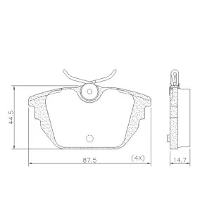 Pastilhas de Freio Fiat Coupe 1996 - Traseiro - Fras-le