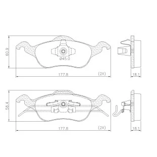Pastilhas de Freio Ford Focus 2001 a 2009 - Dianteiro - Fras-le