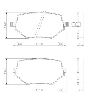 Pastilhas de Freio Chevrolet Tracker 2001 a 2008 - Dianteiro - Fras-le