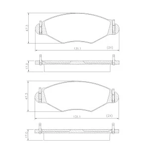 Pastilhas de Freio Peugeot 207hb 2009 a 2014 - Dianteiro - Fras-le