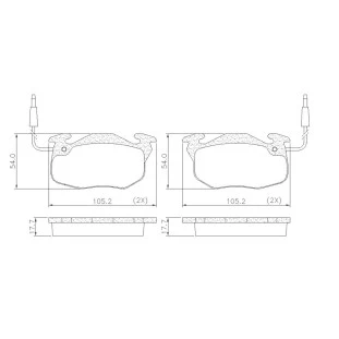 Pastilhas de Freio Peugeot 106 1995 a 2001 - Dianteiro - Fras-le
