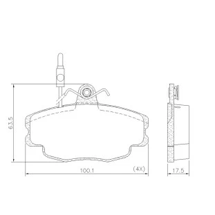 Pastilhas de Freio Citroen Zx 1995 a 1997 - Fras-le