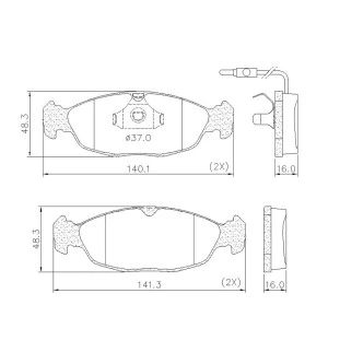 Pastilhas de Freio Peugeot 106 1995 - Dianteiro - Fras-le