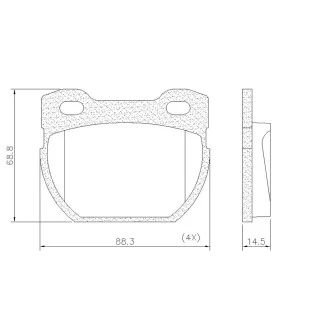 Pastilhas de Freio Land Rover Defender90 1999 a 2005 - Traseiro - Fras-le
