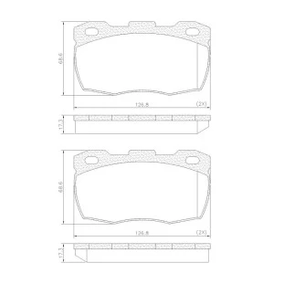 Pastilhas de Freio Land Rover Defender110 1999 a 2005 - Dianteiro - Fras-le