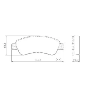 Pastilhas de Freio Citroen Xsara 2001 a 2003 - Dianteiro - Fras-le
