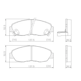 Pastilhas de Freio Honda Accord 1991 a 1993 - Dianteiro - Fras-le