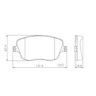 Pastilhas de Freio Volkswagen Polo 2003 - Dianteiro - Fras-le