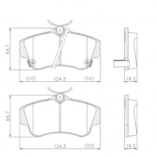 Pastilhas de Freio Chrysler Pt 2007 - Dianteiro - Fras-le