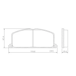 Pastilhas de Freio Toyota Fielder 2007 a 2008 - Dianteiro - Fras-le