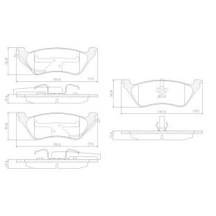 Pastilhas de Freio Dodge Gcaravan 2001 a 2002 - Traseiro - Fras-le