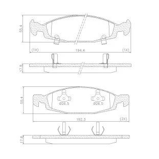 Pastilhas de Freio Jeep Grand Cherokee 1998 a 2002 - Dianteiro - Fras-le