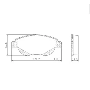 Pastilhas de Freio Peugeot 2008 2015 a 2022 - Dianteiro - Fras-le