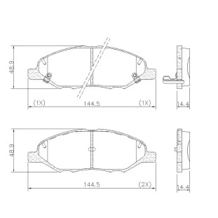 Pastilhas de Freio Nissan Grand 2010 a 2014 - Dianteiro - Fras-le