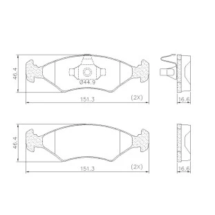 Pastilhas de Freio Ford Courier 2007 - Dianteiro - Fras-le