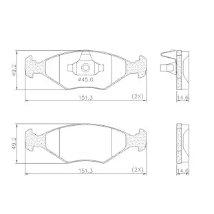 Pastilhas de Freio Volkswagen Gol 1981 a 2022 - Dianteiro - Fras-le