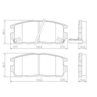Pastilhas de Freio Chevrolet Captiva 2009 a 2017 - Traseiro - Fras-le