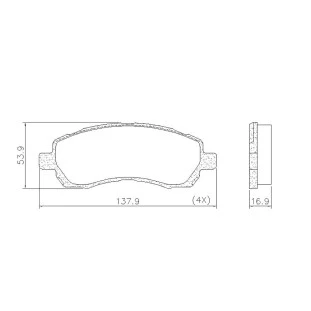 Pastilhas de Freio Subaru Impreza 1997 a 2001 - Traseiro - Fras-le