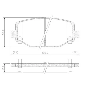 Pastilhas de Freio Dodge Journey 2013 a 2015 - Traseiro - Fras-le