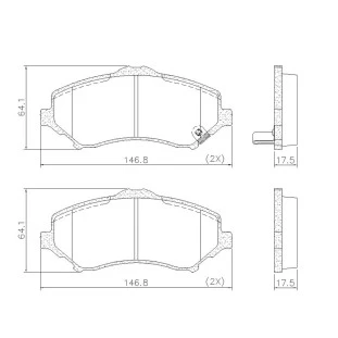 Pastilhas de Freio Dodge Journey 2009 a 2015 - Dianteiro - Fras-le